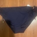 La Blanca  Side Tie Hipster Swim Bottom Indigo, Gold Card Ends, B80, Size 12, $20 Photo 5