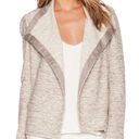 Vince Open Front Draped Tweed Knit Blazer Jacket in Sandbar Photo 3