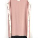 Doe & Rae New  Color Block Side Snap Dress Sleeveless V-Neck Shift Pink Black Photo 9