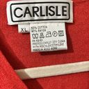 Carlisle  Cardigan Womens Extra Large XL Red Button Pockets Stretch Sweater Photo 6