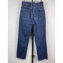 Brandy Melville John Galt Medium Blue Wash Button Fly Straight Leg Raw Hem Jeans Size S Photo 2