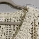 Umgee  Crochet Sweater Open Knit Size 1X Cream Pullover Photo 5