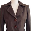 Anne Klein  Suit Brown Button Front Career Work Tailored Blazer Jacket Size 4 Photo 2