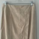 Vince Lamb Leather  Faux Wrap Midi in Marzipan Beige Suede Leather Skirt… Photo 2