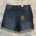 Simply Vera, Vera Wang NWT! Simply Vera Wang High Waisted Roll Cuff Bermuda Denim Shorts Size 12 Photo 0