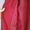 Gallery  Deep Red Faux Fur Collar Quilted Jacket Size L Photo 5