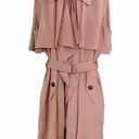 BCBGMAXAZRIA  Brielle Sleeveless Belted Trench Coat Mocha Beige Womens Size Large Photo 4