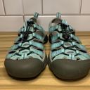 Keen Womens Newport H2 Aqua Blue Gray Drawstring Hiking Sandal Size 7.5 US Photo 2