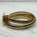 The Bar Vintage Buckle Gold Tone Coil Stretch Cinch Belt Size XS Small S Womens Photo 2