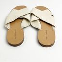 Everlane  The Day Cream Leather Criss Cross Slip On Sandals, Size 7 Photo 5