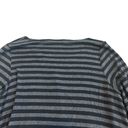 Bryn Walker  Black Grey Stripe Asymmetrical Tunic Top Jersey Knit Size Small Photo 7