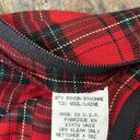 Talbots  Vintage Red Plaid Pleated Skirt Womens Size 12 Side Zip Wool Blend Photo 8