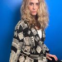 Kensington Square vintage black and white geometric print blazer Size L Photo 4