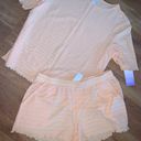 Stars Above Women's Textured Knit Pajama - 2 piece matching Set - Orange Photo 2