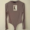 Naked Wardrobe NWT  Brown Long Sleeve Bodysuit Photo 1