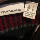 DKNY  Striped Sweater with Tie in Front, Gray, Pink Photo 4