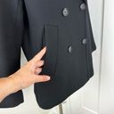 H&M  Wool-Blend Double-Breasted Pea Coat Black Size 6 Photo 3