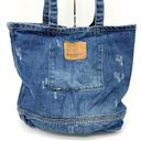 American Eagle  Outfitters Denim Tote Bag Classic Beach Travel School Bookbag Photo 4