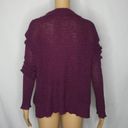 Free People  Mock Neck Wrap Boho Sweater Plum Small Photo 11