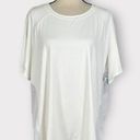 Zella  White Mesh Sheer Back Short Sleeve T-Shirt Women's Plus Sz 3X NWT Photo 0