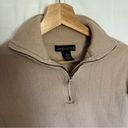 Banana Republic extra fine merino wool quarter zip funnel neck sweater neutral Photo 5