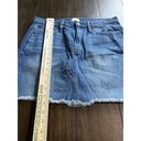 J.Crew  Denim Skirt Size 30 / 10 Distressed Medium Wash Frayed Jean Mini Fringe Photo 3