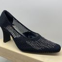 Wild Rose Womens Vintage Black Heel Shoes Size 8.5 Fishnet Photo 4