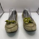 Burberry  - Bow Suede Leather - Ballet Flat Shoes Beige GreenSize: 36 US 6 Photo 1