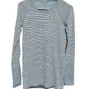 Lululemon  Long Sleeve Black and White Striped Size 6 Photo 0