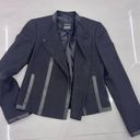 Akris  Bergdorf Goodman Black Leather Trim Moto jacket Photo 8