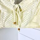 Majorelle Thalia Top in Lemon Cream Size Large Puff Sleeve Eyelet Smocked Photo 6