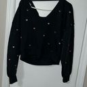 Vintage Havana  Black open back Heart Sweater Small Photo 0