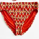 Modcloth [] Orange Retro Birds Print High Waisted Bikini The Carmen Franky Sz XL Photo 7