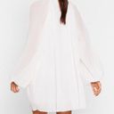 Nasty Gal White Pleated Chiffon Dress Photo 2