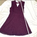 Francesca's Choker Neck Lace Midi Purple Dress Medium Photo 5