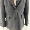 Alice + Olivia  Black Shawl Collar Blazer Ruched Sleeves Black Photo 4