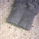 Pam & Gela  Lace Up Crop Hoodie Sweatshirt Gray S Photo 5