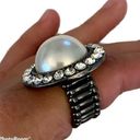 Premier Designs  Faux Pearl Rhinestone Stretch Ring Photo 2