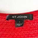 St. John  Red Wool Blend Open Knit Tank Top, Size Large Photo 2