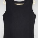 Dress Barn  Black Stretch Ribbed Knit Sleeveless Round Neck Layering Top Large Photo 0