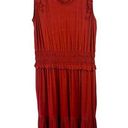 Ava James  Plus Size Burnt Orange Sleeveless Ruffle Midi Dress NWOT Size 1X Photo 0