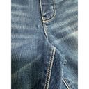 White House | Black Market  Medium Wash The Slim Crop Denim Jeans Fringe Hem 14 Photo 7