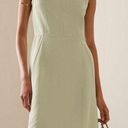 Jil Sander Back Zip Wrapped Linen-Blend Sage  Mini Dress Photo 0