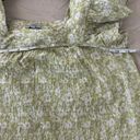 Rails Skylar Revolve Dress Green Posies Cotton Gauze Midi Ruffle Linen Dress size XS cottage Photo 4