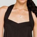 Free People  Small Black Cece Bubble Halter Top Sleeveless Photo 0