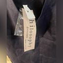 Philosophy  Republic Linen A-line midi dress NWT size 10 women’s navy blue Photo 4