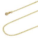 Tehrani Jewelry 14k Real Gold 1.4mm Flat Mariner Chain necklace | Italian Made chain | Italian Gold chain | Made in Italy | 14k Solid Gold Mariner | Photo 0