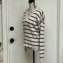 a.n.a  Stripped Ribbed Vneck Sweater Womens Nautical Preppy Cropped Old Money L Photo 1