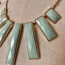 The Bar Light green rectangle statement necklace Photo 1