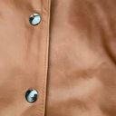 Frame Leather Jacket Snap Front Brown Size Small Photo 3